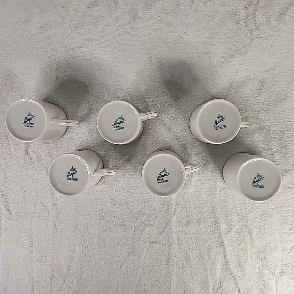 Cup & Saucer Royal Hartford Renault Argentina Bone China Set Of 6 Demitasse VTG